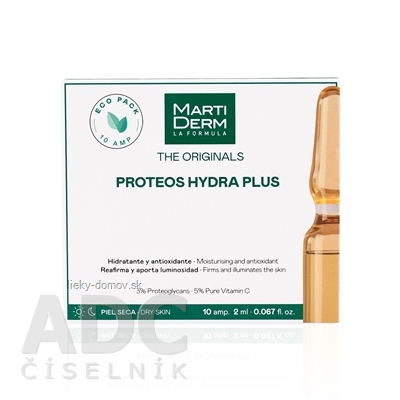 MartiDerm THE ORIGINALS PROTEOS HYDRA PLUS ampulky, pre suchú pleť 10x2 ml