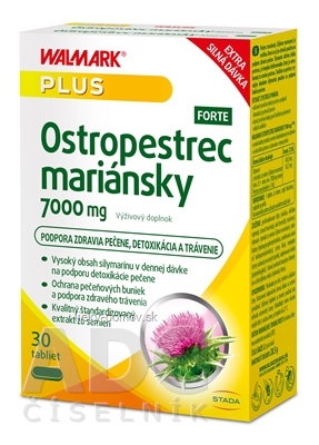 WALMARK Ostropestrec mariánsky 7000 mg FORTE tbl 1x30 ks