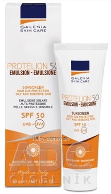 GALENIA PROTELION 50 EMULSION-EMULSIONE SPF50 ochrana pred slnečným žiarením, citlivá a mastná pokožka 1x50 ml