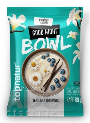 topnatur BOWL KAŠA Good night vanilka a harmanček, bezlepková instantná zmes 1x60 g