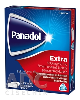 Panadol Extra tbl flm 500 mg/65 mg (blis.PVC/Al+Al/PET fólia) 1x24 ks