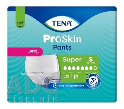 TENA Pants Super S naťahovacie inkontinenčné nohavičky (inov.2024) 1x12 ks