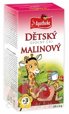 APOTHEKE DETSKÝ OVOCNÝ ČAJ MALINOVÝ (vhodné pre deti od 3 rokov) 20x2 g (40 g)