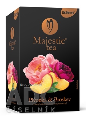 Biogena Majestic Tea Broskyňa & Pivonka ovocný čaj 20x2,5 g (50 g)