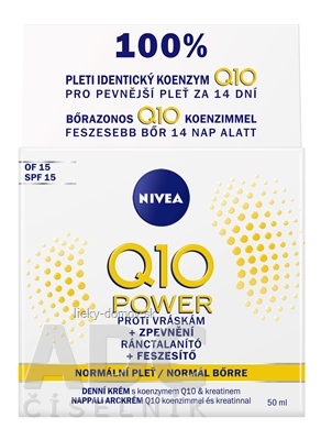 NIVEA Spevňujúci denný krém Q10 POWER  SPF15 proti vráskam, normálna pleť 1x50 ml