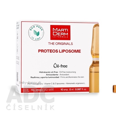 MartiDerm THE ORIGINALS PROTEOS LIPOSOME ampulky, pre mastnú pleť 10x2 ml