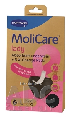 MoliCare lady L absorpčná spodná bielizeň 1 ks + X-Change vložka 5 ks, 1x1 set