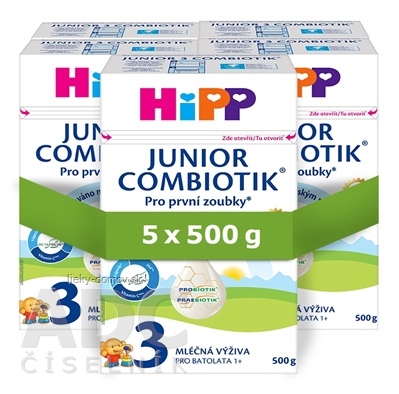 HiPP 3 JUNIOR COMBIOTIK mliečna výživa pre batoľatá (od 1 roka) 5x500 g