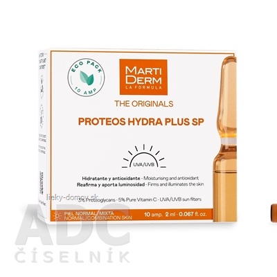 MartiDerm THE ORIGINALS PROTEOS HYDRA PLUS SP ampulky, pre normálnu až zmiešanú pleť 10x2 ml