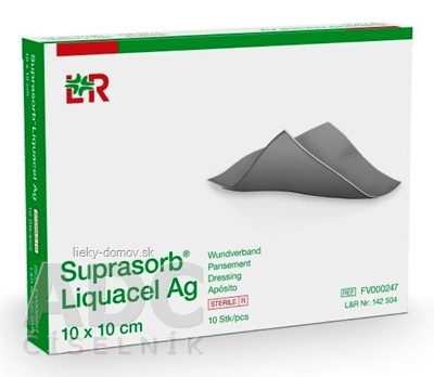 Suprasorb Liquacel Ag Krytie na rany s antimikrobiálnym striebrom, 10 x 10 cm, 1x10 ks