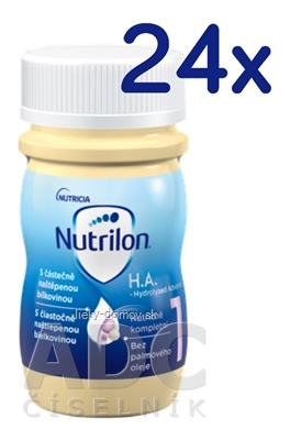 Nutrilon 1 H.A. RTF počiatočná mliečna dojčenská výživa, tekutá 24x90 ml (2160 ml)