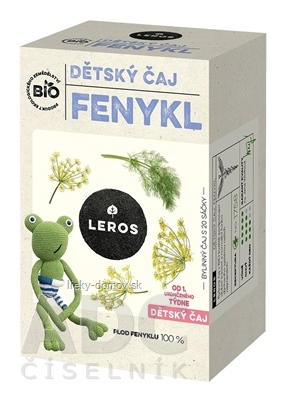 LEROS BIO DETSKÝ ČAJ FENIKEL nálevové vrecká (od 1+ týždňa) (inov. 2021) 20x1,5 g (30 g)