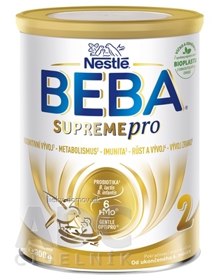 BEBA SUPREME pro 6HM-O 2 následná mliečna výživa (od ukonč. 6. mesiaca) (inov.2024) 1x800 g