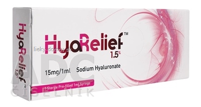 HyaRelief 1,5 % gél hyaluronátu sodného 15 mg v predplnenej striekačke 1x1 ml