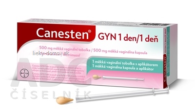 Canesten GYN 1 deň mäkká vaginálna kapsula cps vam 500 mg (blis.PVC/PVDC/PVC/Al+ 1 PP aplikátor), 1x1 set