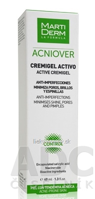 MartiDerm ACNIOVER CONTROL ACTIVE CREMIGEL aktívny gél pri akné 1x40 ml