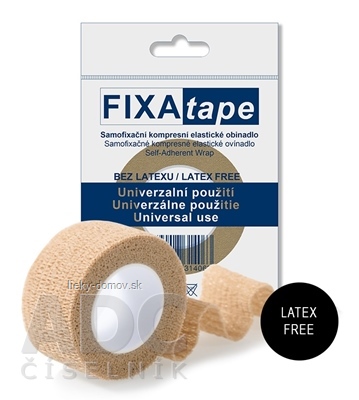 FIXAtape samofixačné elastické ovínadlo STRETCH kompresné, bez latexu 2,5cm x 450cm, 1x1 ks