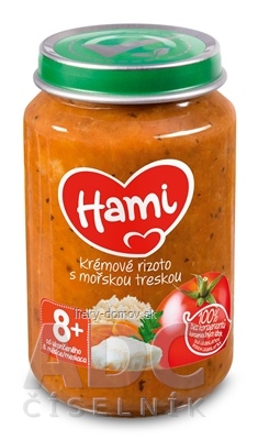 Hami príkrm Krémové rizoto s morskou treskou mäsovo-zeleninový (od ukonč. 8. mesiaca) 1x200 g