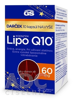 GS Koenzým Lipo Q10 60 mg cps 60+10 navyše (70 ks)