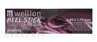 Wellion HEEL STICK - Lanceta bezpečnostná 0,85 x 1,75 mm (WELL2PREHH), sterilná, jednorázová, 1x50 ks