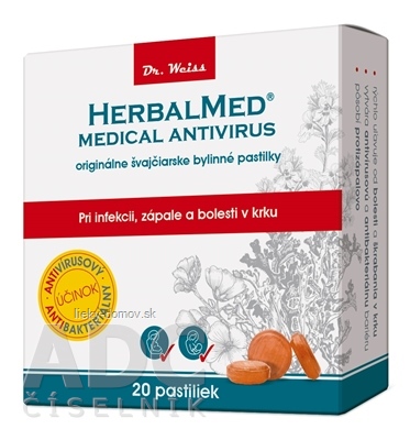 HERBALMED Medical Antivirus Dr. Weiss bylinné pastilky 1x20 ks