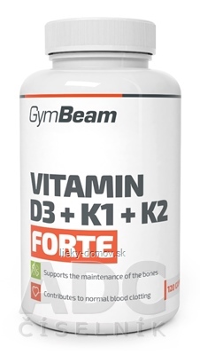 GymBeam VITAMIN D3+K1+K2 FORTE cps 1x120 ks