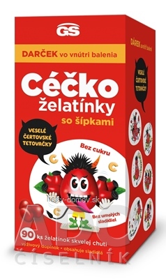 GS CÉČKO želatínky Darček vitamín C so šípkami (+ tetovačky zadarmo) 1x90 ks