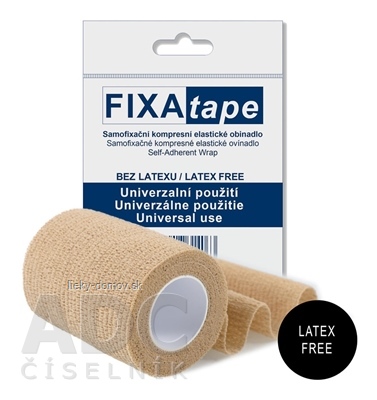 FIXAtape samofixačné elastické ovínadlo STRETCH kompresné, bez latexu 7,5cm x 450cm, 1x1 ks