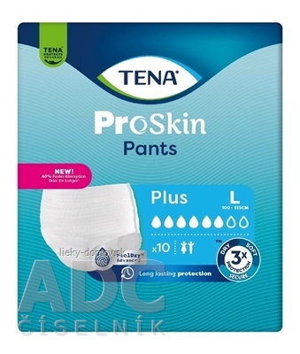 TENA Pants Plus L naťahovacie inkontinenčné nohavičky (inov.2024) 1x10 ks