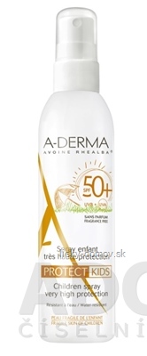 A-DERMA PROTECT KIDS SPRAY SPF50+ sprej pre deti (krehká fragilná koža) 1x200 ml