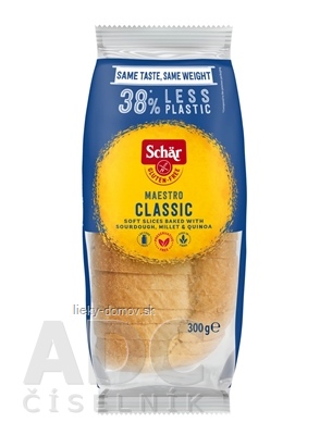 Schär MAESTRO CLASSIC chlieb bezgluténový, krájaný, 1x300 g