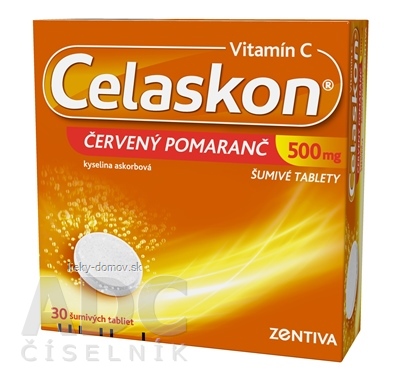 Celaskon 500 mg červený pomaranč tbl eff (tuba PP) 1x30 ks