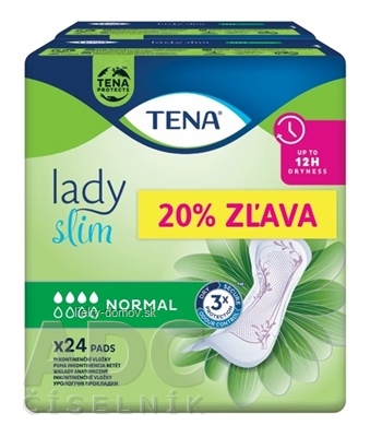 TENA Lady Slim Normal inkontinenčné vložky 2x24 ks (20% zľava) 1x1 set