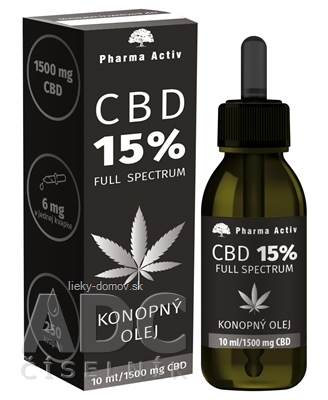 Pharma Activ CBD 15% Full Spectrum KONOPNÝ OLEJ 1x10 ml