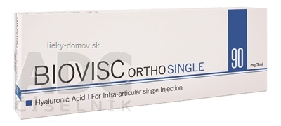 BIOVISC ORTHO SINGLE 3% inj viskoelastický roztok kyseliny hyalurónovej 90mg/3 ml (inov.2019) 1x3 ml